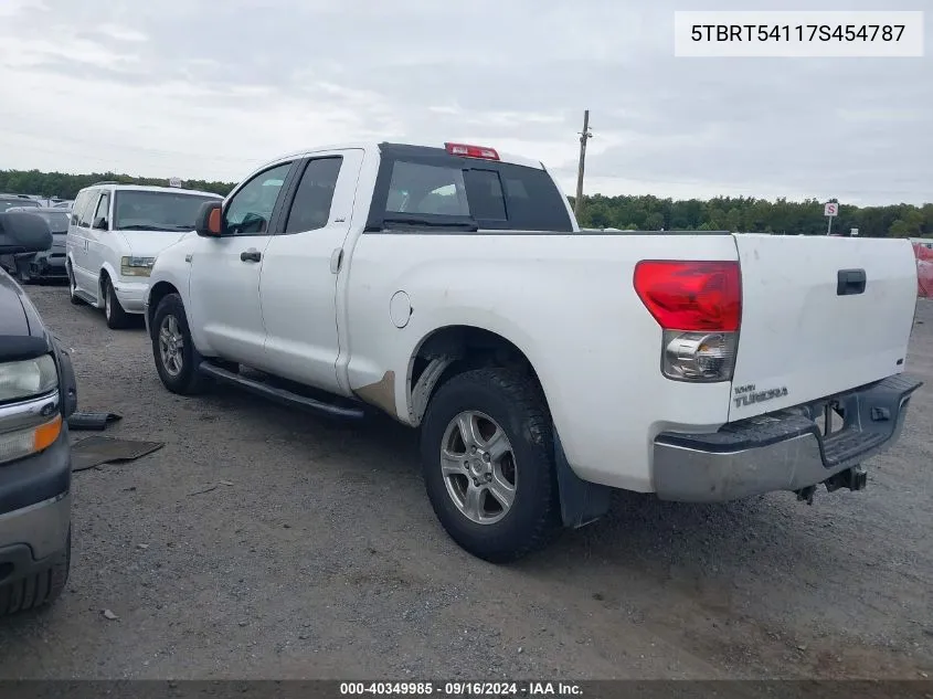 2007 Toyota Tundra Sr5 4.7L V8 VIN: 5TBRT54117S454787 Lot: 40349985