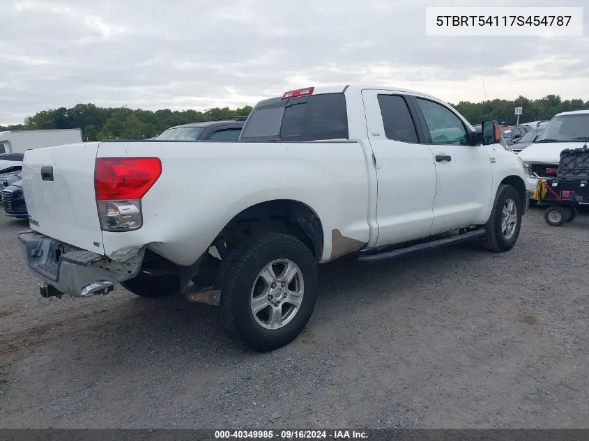 2007 Toyota Tundra Sr5 4.7L V8 VIN: 5TBRT54117S454787 Lot: 40349985