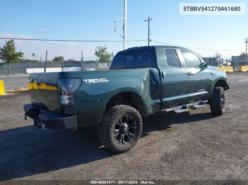 2007 Toyota Tundra Sr5 5.7L V8 VIN: 5TBBV54127S461680 Lot: 40361077