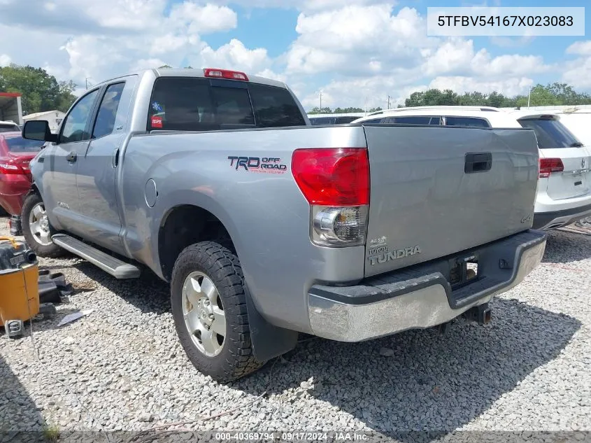 2007 Toyota Tundra Sr5 5.7L V8 VIN: 5TFBV54167X023083 Lot: 40369794