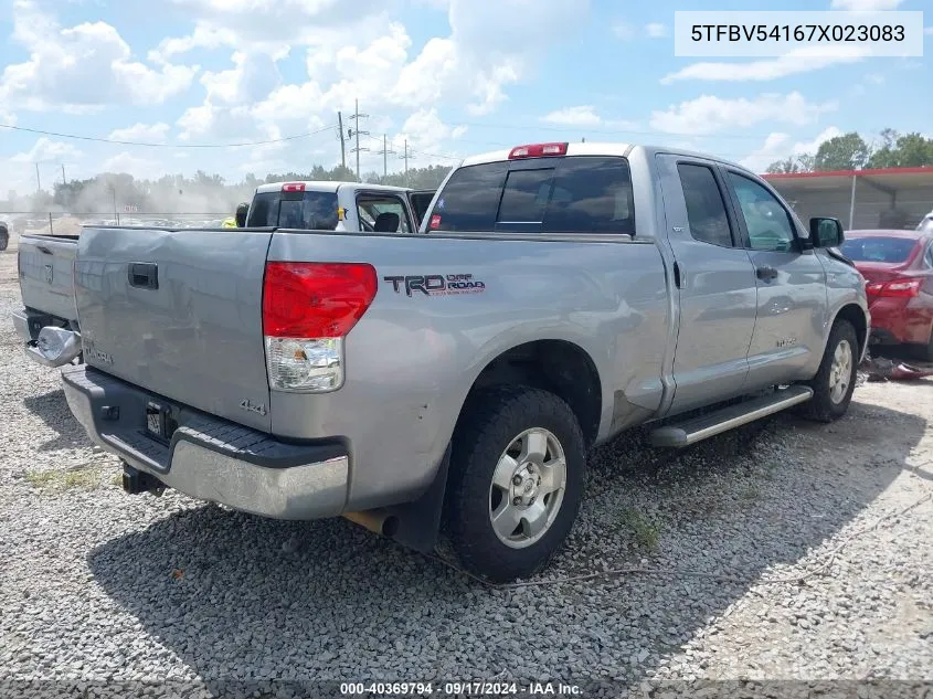 2007 Toyota Tundra Sr5 5.7L V8 VIN: 5TFBV54167X023083 Lot: 40369794