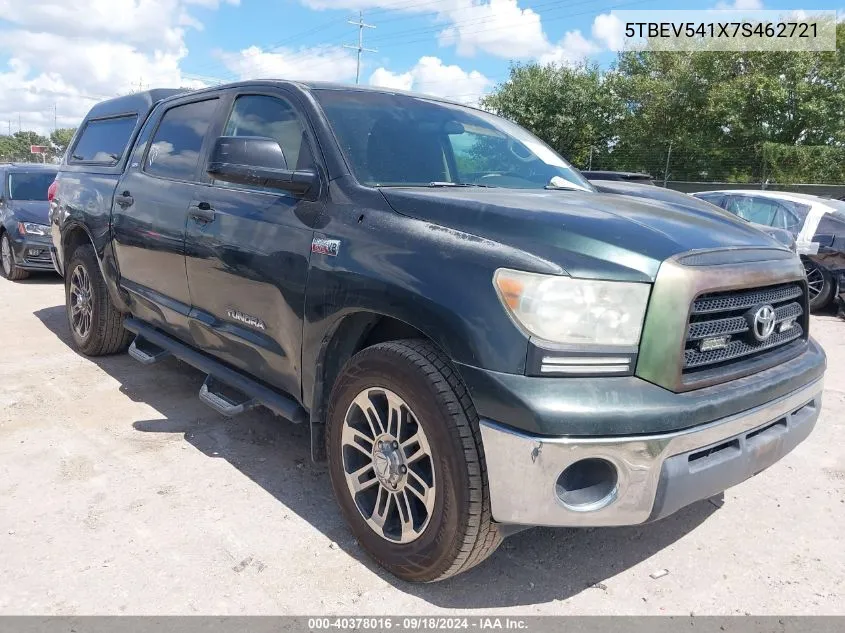 2007 Toyota Tundra Sr5 5.7L V8 VIN: 5TBEV541X7S462721 Lot: 40378016