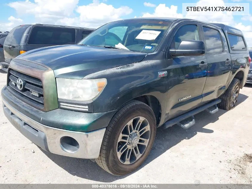 2007 Toyota Tundra Sr5 5.7L V8 VIN: 5TBEV541X7S462721 Lot: 40378016