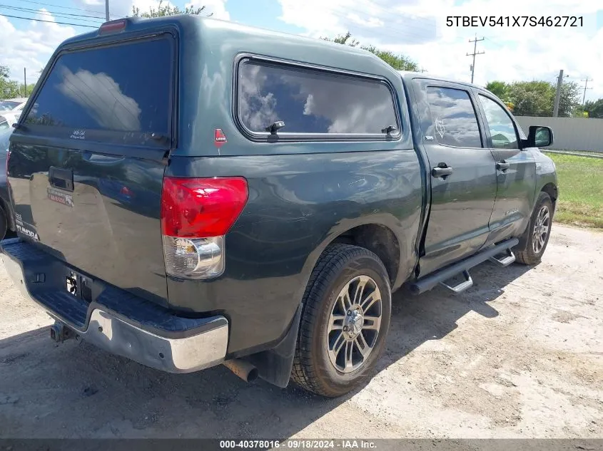 2007 Toyota Tundra Sr5 5.7L V8 VIN: 5TBEV541X7S462721 Lot: 40378016