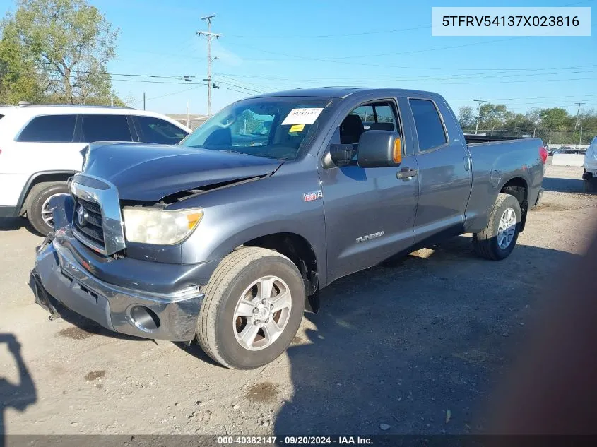 2007 Toyota Tundra Sr5 V8 VIN: 5TFRV54137X023816 Lot: 40382147