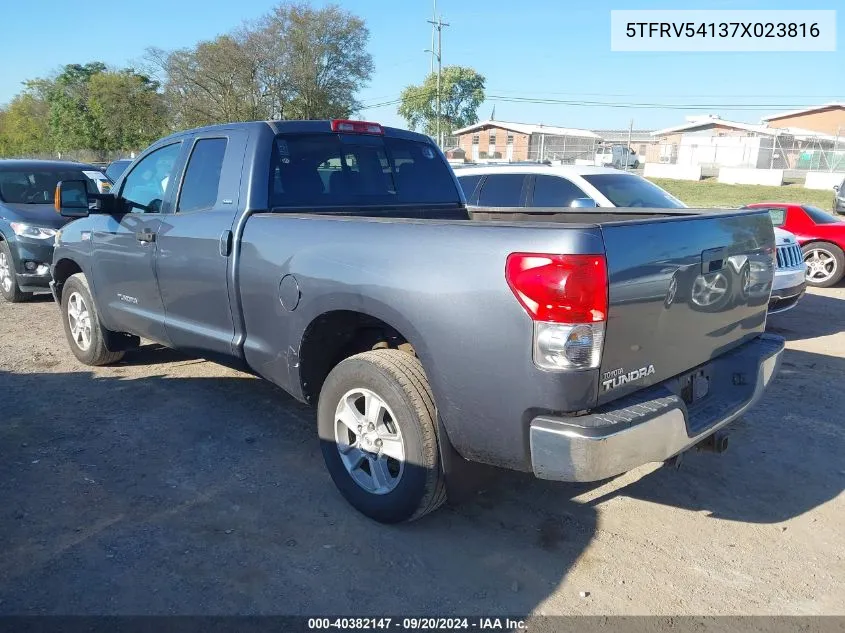 2007 Toyota Tundra Sr5 V8 VIN: 5TFRV54137X023816 Lot: 40382147