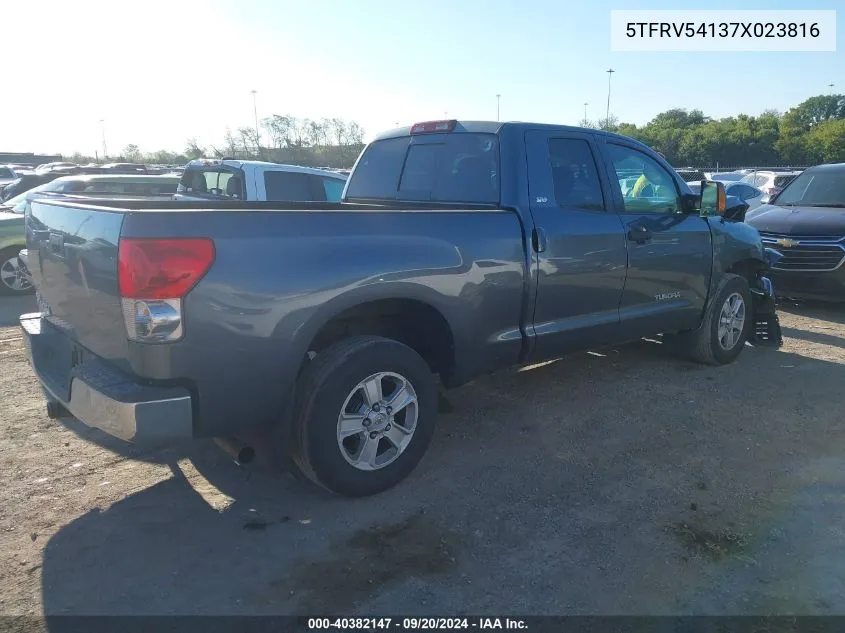 2007 Toyota Tundra Sr5 V8 VIN: 5TFRV54137X023816 Lot: 40382147