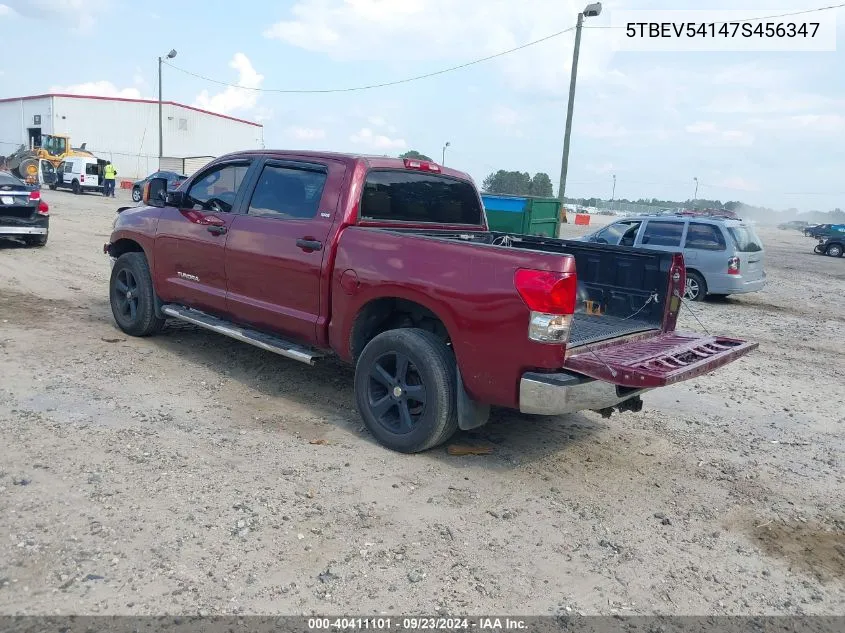 2007 Toyota Tundra Sr5 5.7L V8 VIN: 5TBEV54147S456347 Lot: 40411101