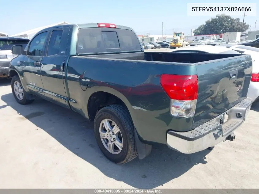 2007 Toyota Tundra Sr5 V8 VIN: 5TFRV54137X026666 Lot: 40415895