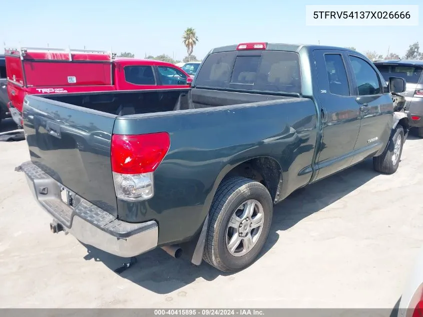 2007 Toyota Tundra Sr5 V8 VIN: 5TFRV54137X026666 Lot: 40415895