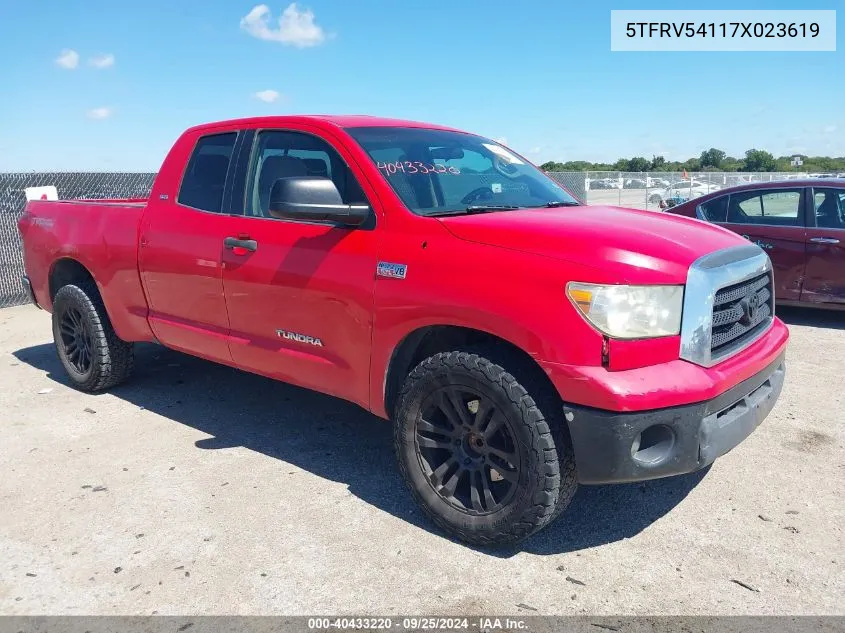 2007 Toyota Tundra Sr5 V8 VIN: 5TFRV54117X023619 Lot: 40433220