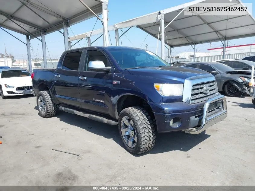 2007 Toyota Tundra Limited 5.7L V8 VIN: 5TBEV58157S462457 Lot: 40437435