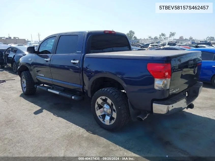 2007 Toyota Tundra Limited 5.7L V8 VIN: 5TBEV58157S462457 Lot: 40437435