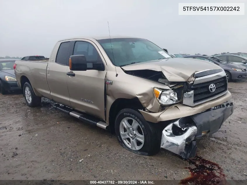 5TFSV54157X002242 2007 Toyota Tundra Double Cab Sr5