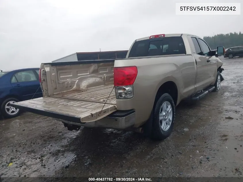 5TFSV54157X002242 2007 Toyota Tundra Double Cab Sr5