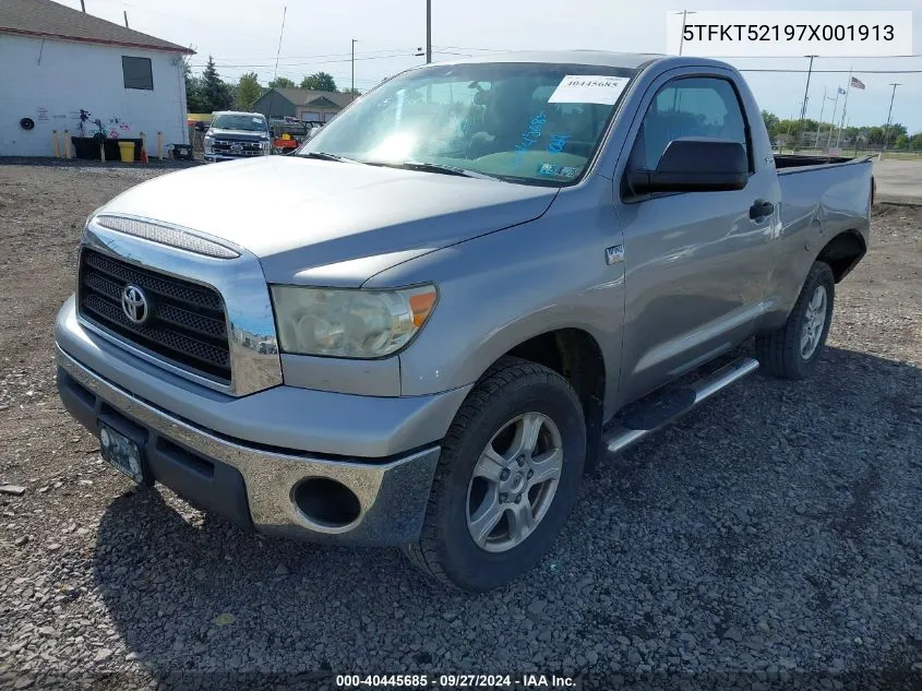 2007 Toyota Tundra Base 4.7L V8 VIN: 5TFKT52197X001913 Lot: 40445685