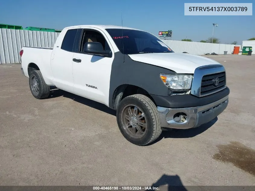 2007 Toyota Tundra Sr5 V8 VIN: 5TFRV54137X003789 Lot: 40465198