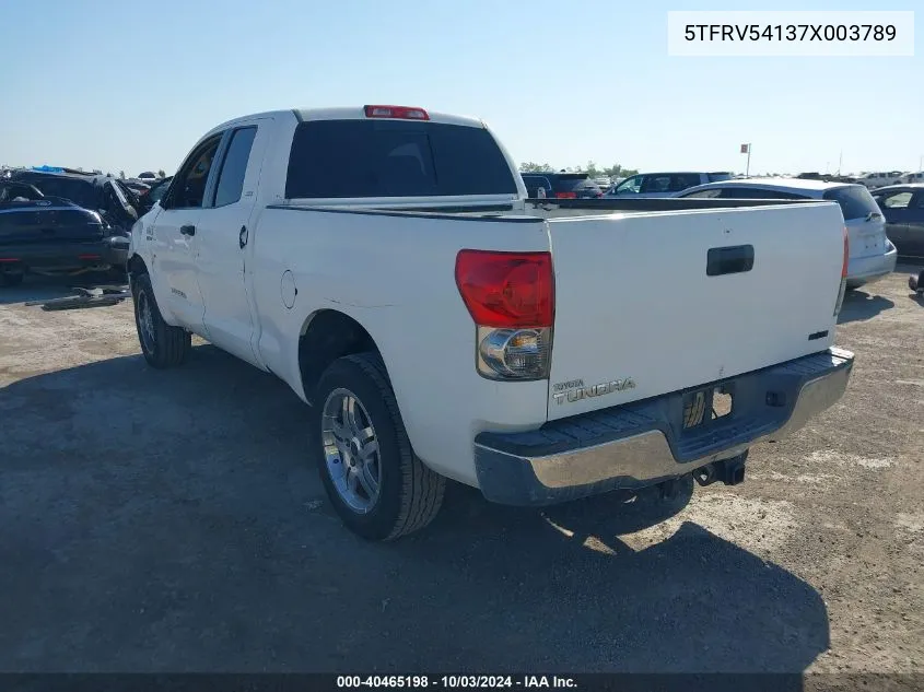 2007 Toyota Tundra Sr5 V8 VIN: 5TFRV54137X003789 Lot: 40465198