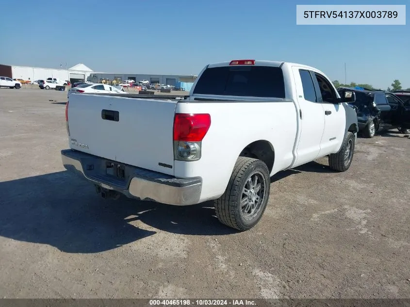 2007 Toyota Tundra Sr5 V8 VIN: 5TFRV54137X003789 Lot: 40465198