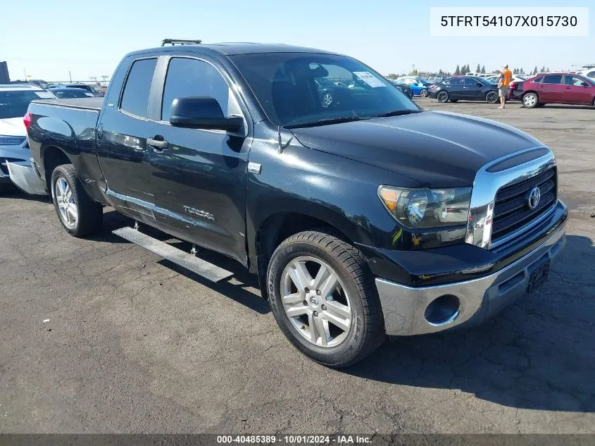 2007 Toyota Tundra Sr5 4.7L V8 VIN: 5TFRT54107X015730 Lot: 40485389