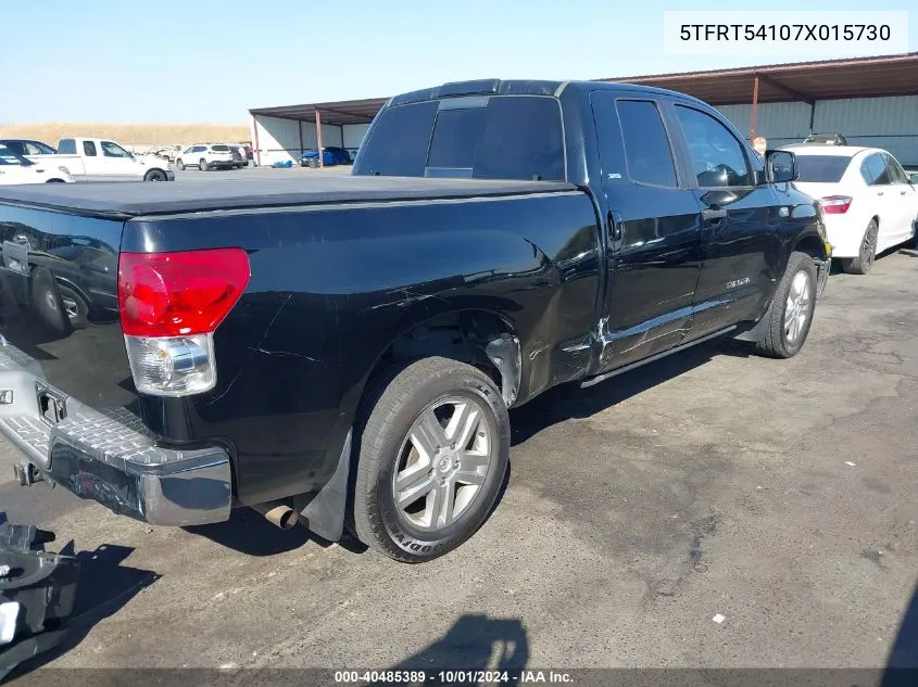 2007 Toyota Tundra Sr5 4.7L V8 VIN: 5TFRT54107X015730 Lot: 40485389