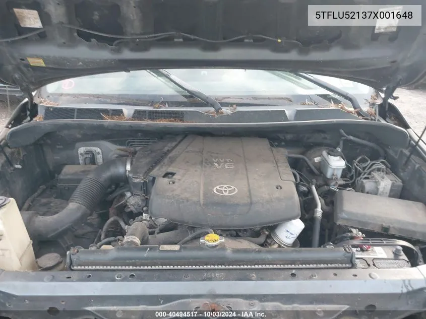 5TFLU52137X001648 2007 Toyota Tundra Base V6