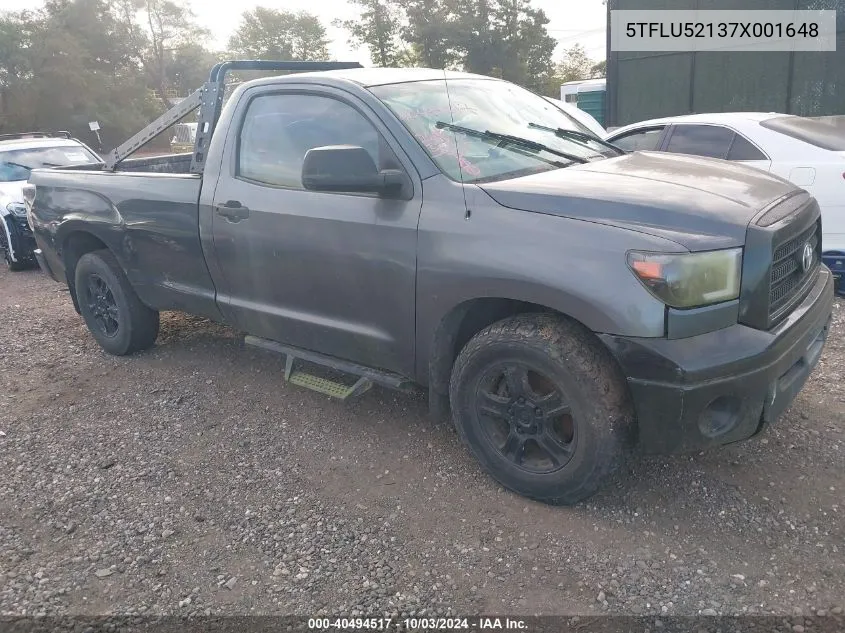 2007 Toyota Tundra Base V6 VIN: 5TFLU52137X001648 Lot: 40494517