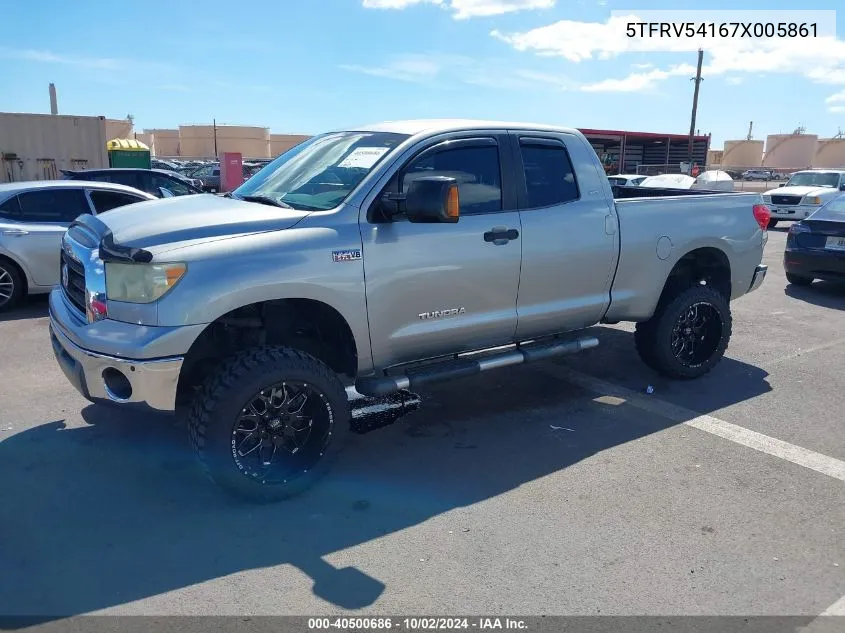 2007 Toyota Tundra Sr5 V8 VIN: 5TFRV54167X005861 Lot: 40500686