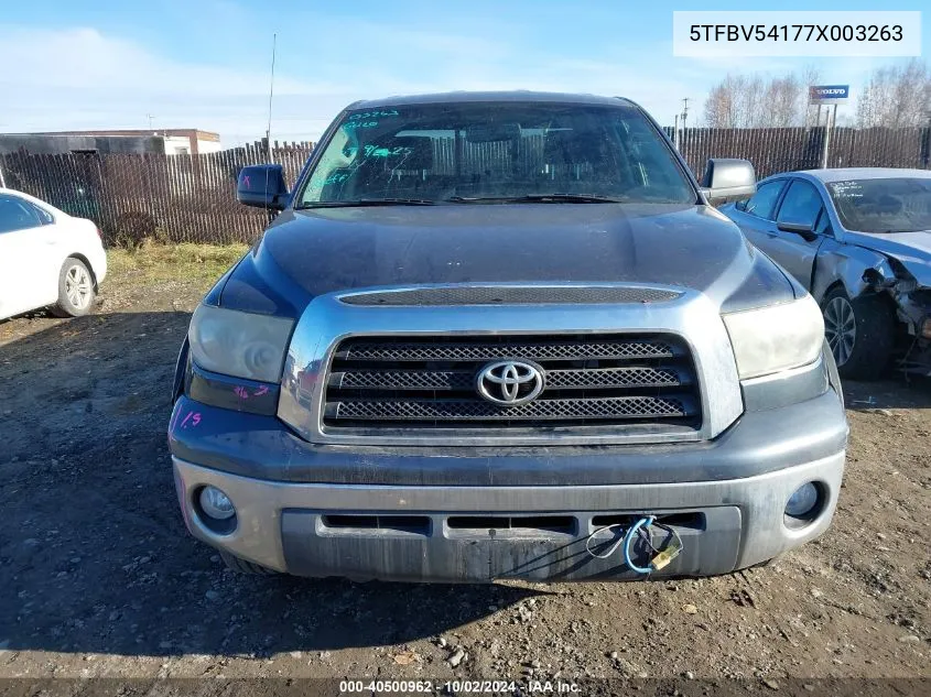 2007 Toyota Tundra Sr5 5.7L V8 VIN: 5TFBV54177X003263 Lot: 40500962