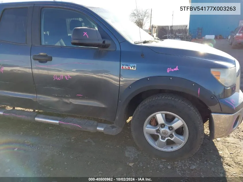 5TFBV54177X003263 2007 Toyota Tundra Sr5 5.7L V8