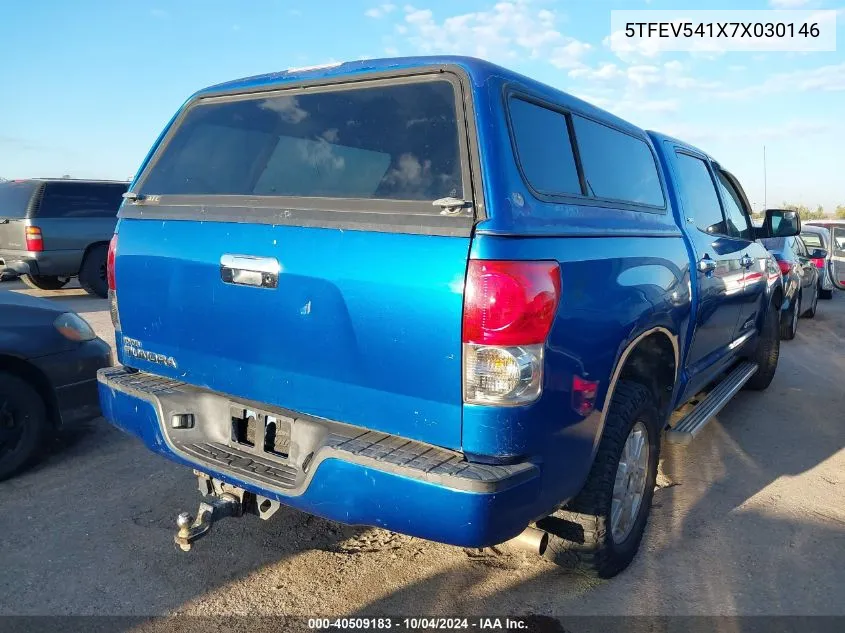 2007 Toyota Tundra Sr5 5.7L V8 VIN: 5TFEV541X7X030146 Lot: 40509183