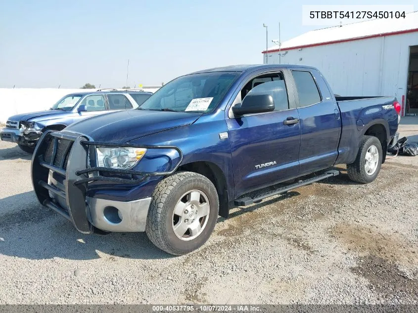 5TBBT54127S450104 2007 Toyota Tundra Sr5 4.7L V8