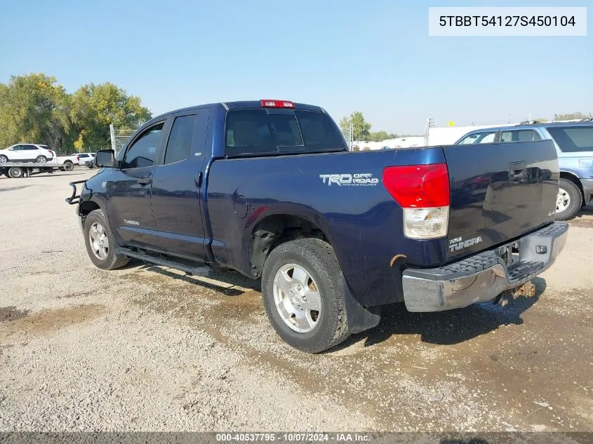 5TBBT54127S450104 2007 Toyota Tundra Sr5 4.7L V8