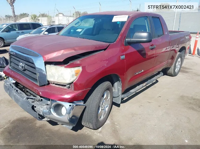 2007 Toyota Tundra Sr5 4.7L V8 VIN: 5TFRT541X7X002421 Lot: 40549395