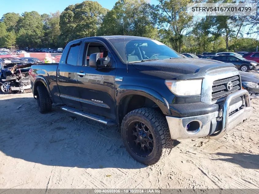 2007 Toyota Tundra Sr5 V8 VIN: 5TFRV54167X014799 Lot: 40555936