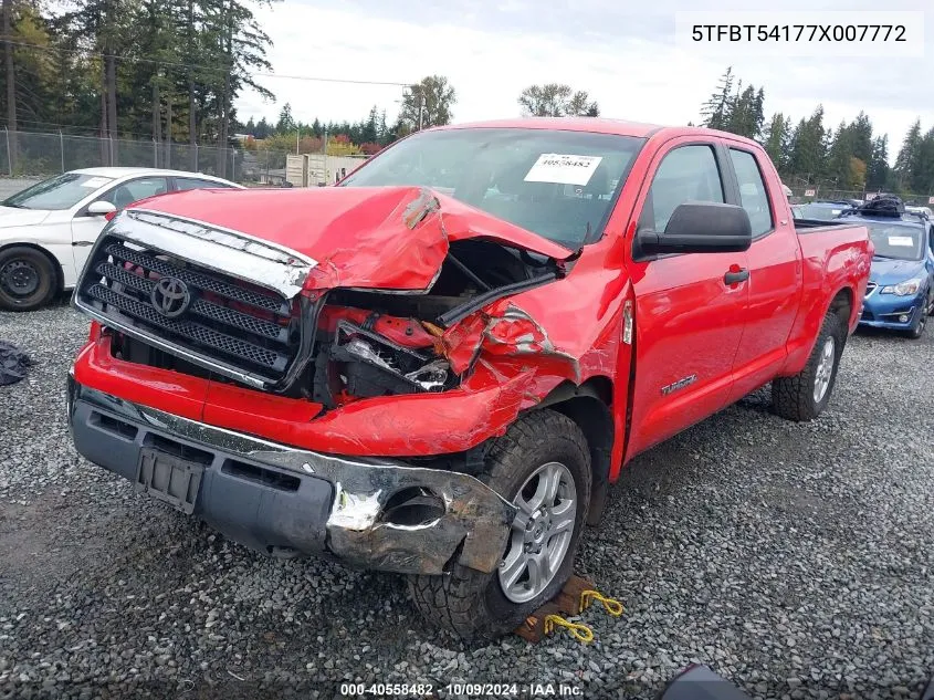 5TFBT54177X007772 2007 Toyota Tundra Double Cab Sr5