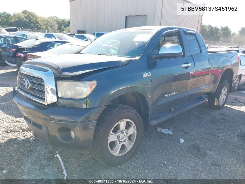 5TBBV58137S451962 2007 Toyota Tundra Limited 5.7L V8