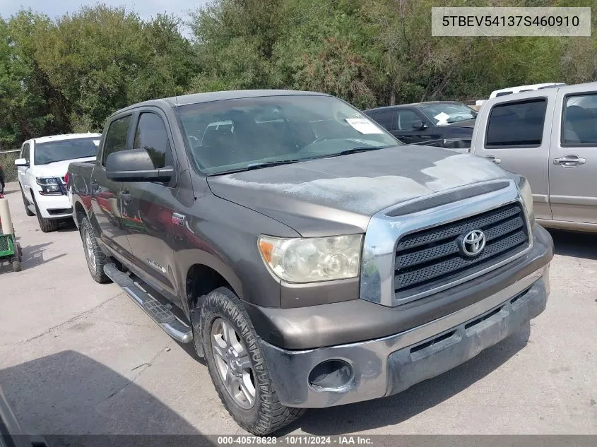 2007 Toyota Tundra Sr5 5.7L V8 VIN: 5TBEV54137S460910 Lot: 40578628