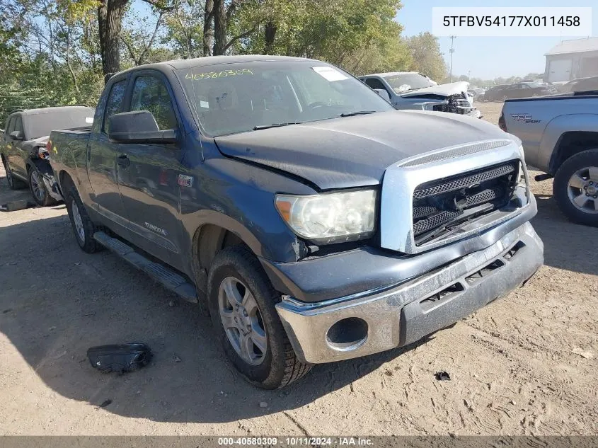 5TFBV54177X011458 2007 Toyota Tundra Sr5 5.7L V8