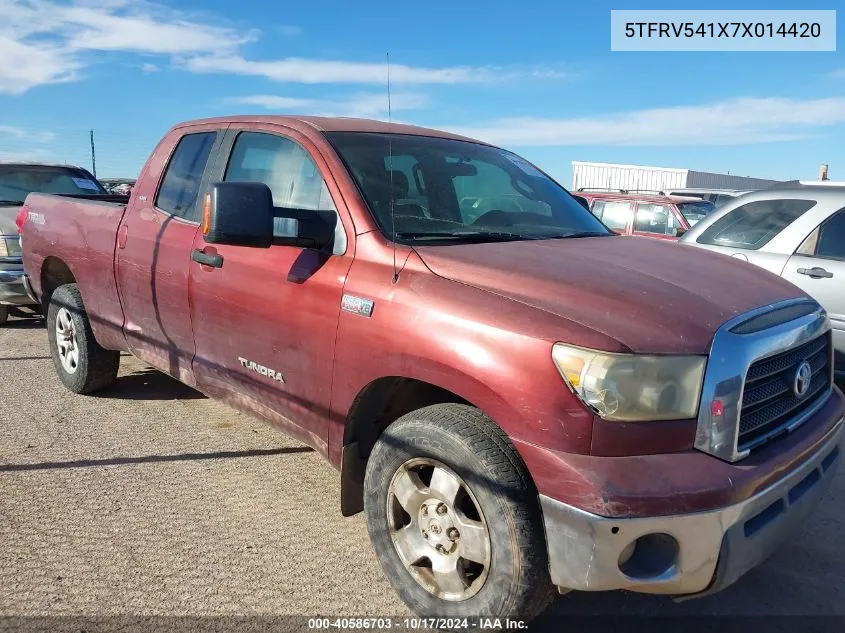 2007 Toyota Tundra Sr5 V8 VIN: 5TFRV541X7X014420 Lot: 40586703