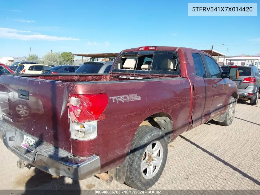 2007 Toyota Tundra Sr5 V8 VIN: 5TFRV541X7X014420 Lot: 40586703