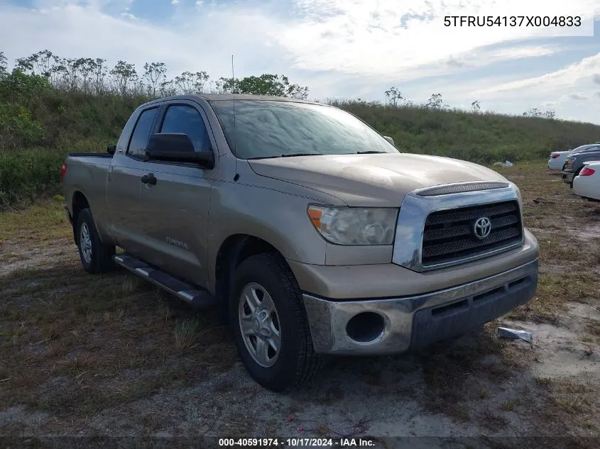 2007 Toyota Tundra Sr5 V6 VIN: 5TFRU54137X004833 Lot: 40591974