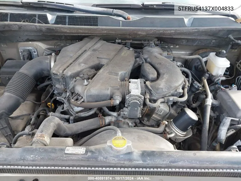 5TFRU54137X004833 2007 Toyota Tundra Sr5 V6