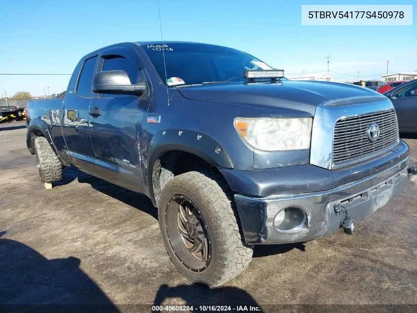 5TBRV54177S450978 2007 Toyota Tundra Sr5 V8