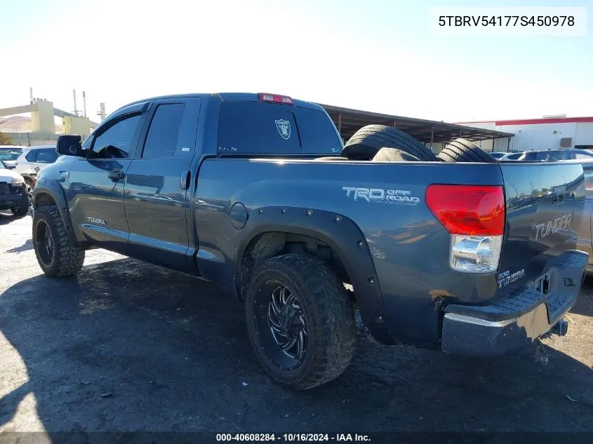 5TBRV54177S450978 2007 Toyota Tundra Sr5 V8