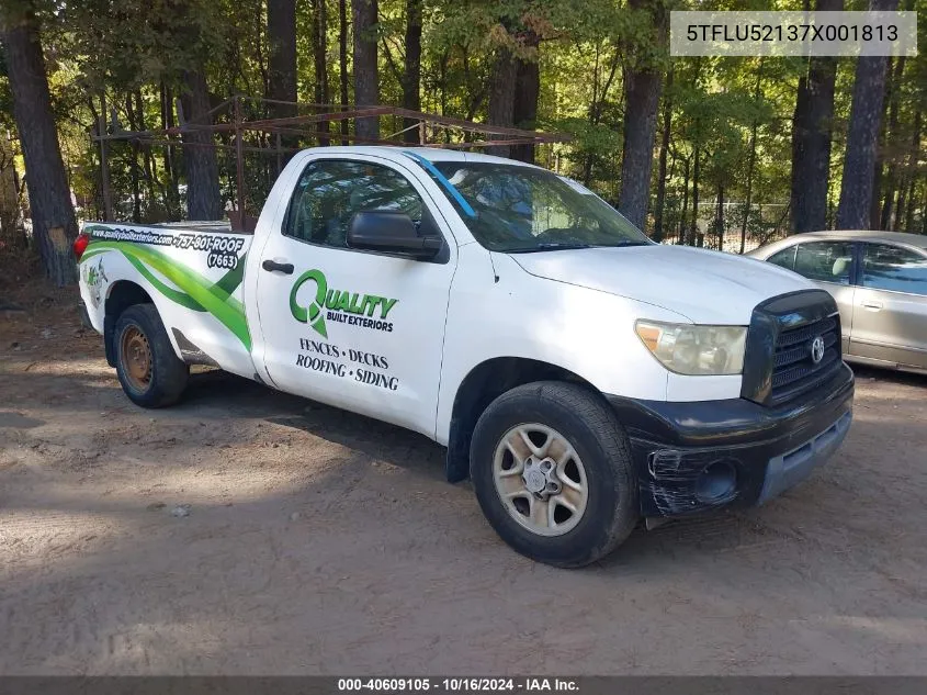 2007 Toyota Tundra Base V6 VIN: 5TFLU52137X001813 Lot: 40609105