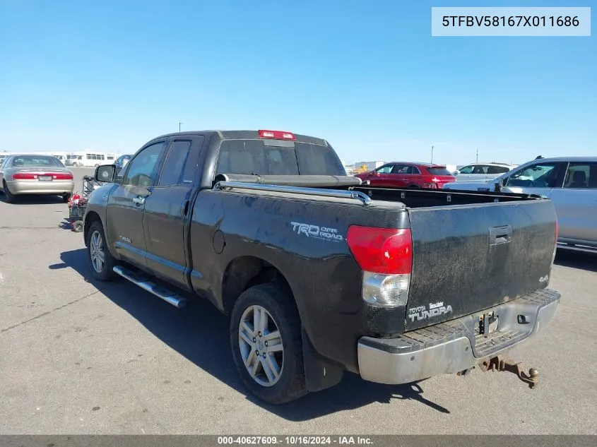 5TFBV58167X011686 2007 Toyota Tundra Limited 5.7L V8