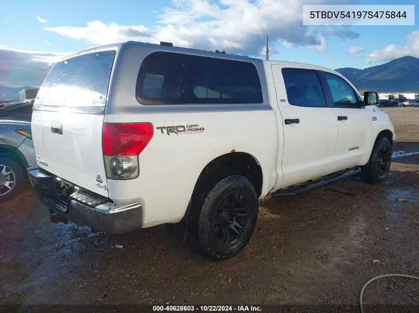 2007 Toyota Tundra Sr5 5.7L V8 VIN: 5TBDV54197S475844 Lot: 40628603