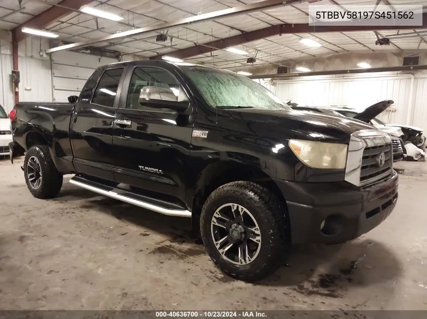 2007 Toyota Tundra Limited 5.7L V8 VIN: 5TBBV58197S451562 Lot: 40636700