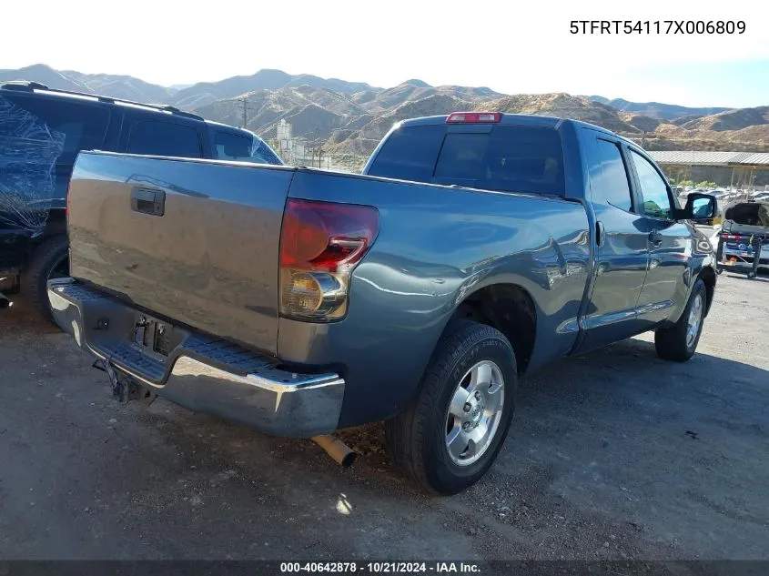 2007 Toyota Tundra Sr5 4.7L V8 VIN: 5TFRT54117X006809 Lot: 40642878